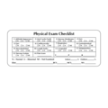Nevs Label, Physical Exam Checklist VW-0133